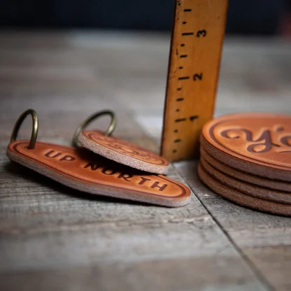 More of a Whiskey & Cigars Kind of Guy Leather Coaster - Image 3