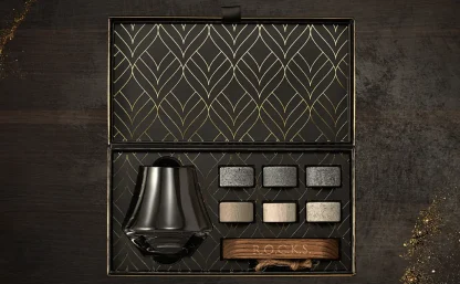 Whiskey Stones & Crystal Nosing Tasting Glass Gift Set - Image 9