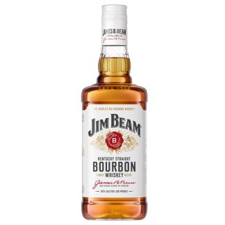 Jim Beam White Label Straight Bourbon, 750 ml Single Glass Bottle, 40% ABV, 80 Proof